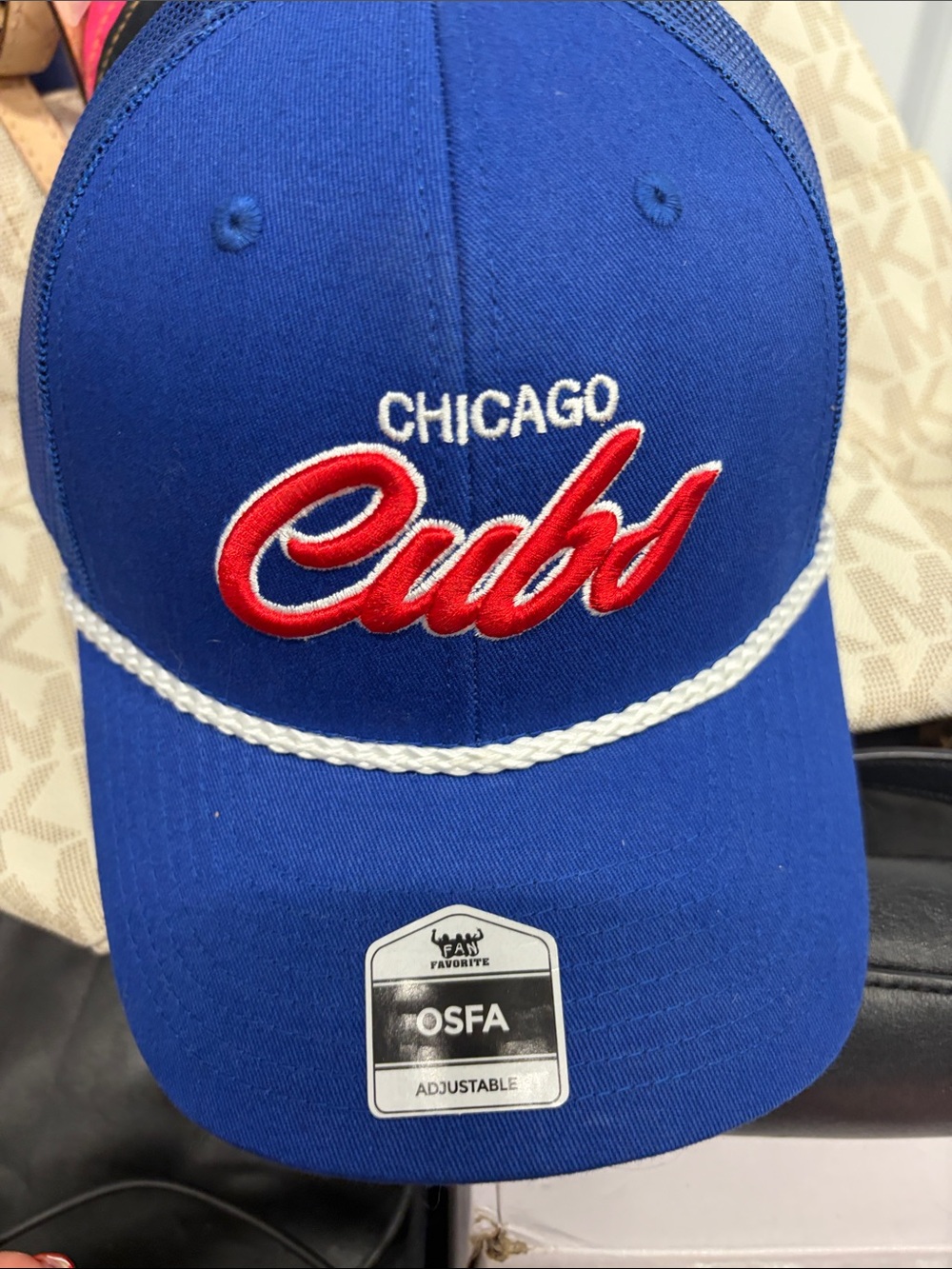 Genuine Merchandise Chicago Cubs Royal Blue Red Rope Cap
